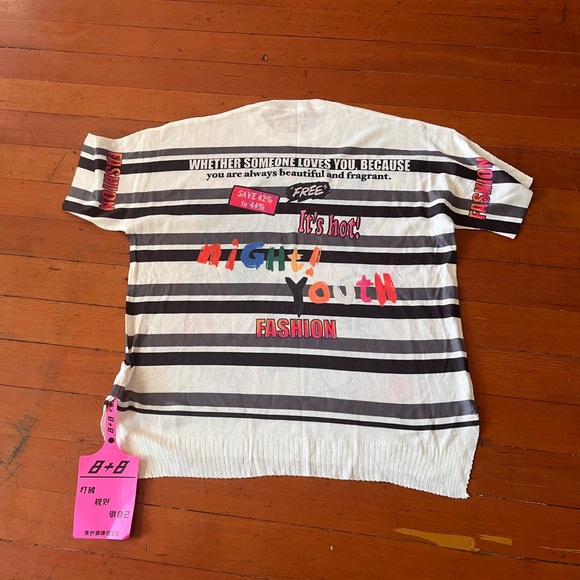 Sanrio Black and White Kuromi Short Sleeve Tee - Picture 3 of 3